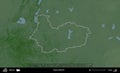 Rasony District outlined, Belarus. Physical Royalty Free Stock Photo