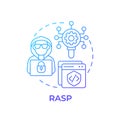 RASP blue gradient concept icon Royalty Free Stock Photo