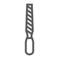 Rasp line icon, tool and repair, file tool sign, vector graphics, a linear pattern on a white background.