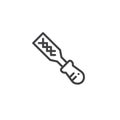 Rasp work tool line icon