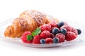 Raspberries and Croissant