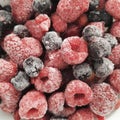 Raspberries and currants - frozen berries