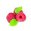 Raspberries isolated