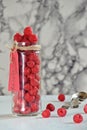 Raspberries in the jar
