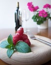 Raspberries & mint