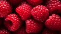 Raspberries up close, ripe berry