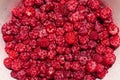 Raspberry forest berry.Raspberry background top view. Royalty Free Stock Photo