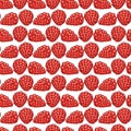 Raspberry berries seamless pattern. Vector background for design label malines jam, juice and fruit tea packaging or Royalty Free Stock Photo