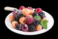 Raspberry and blackberry closeup Royalty Free Stock Photo