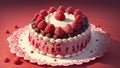 Raspberry Bliss A Vector Art Celebration of National Raspberry Cake Day.AI Generated