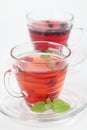 Raspberry and blueberry tea Royalty Free Stock Photo