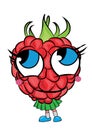 Raspberry cartoon character