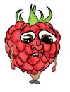 Raspberry cartoon character