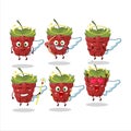 Raspberry cartoon designs as a cute angel character Royalty Free Stock Photo