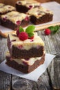 Raspberry cheesecake brownies