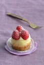 Raspberry cheesecake mini vertical Royalty Free Stock Photo