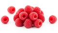 Raspberry consists of numerous small drupelets giving them a soft bumpy Royalty Free Stock Photo