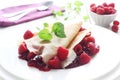 Raspberry Crepes