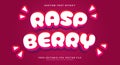 Raspberry 3d editable text effect template Royalty Free Stock Photo