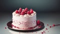 Raspberry Delight A Modern Vector Art Celebration for National Raspberry Cake Day.AI Generated