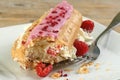 Raspberry eclair Royalty Free Stock Photo