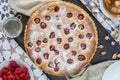 Raspberry frangipane tart Royalty Free Stock Photo