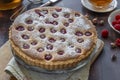 Raspberry frangipane tart Royalty Free Stock Photo