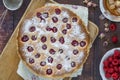 Raspberry frangipane tart Royalty Free Stock Photo