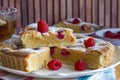 Raspberry frangipane tart Royalty Free Stock Photo