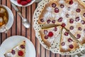 Raspberry frangipane tart Royalty Free Stock Photo