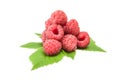 Raspberry Fruit over a white background Royalty Free Stock Photo