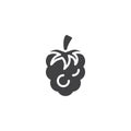 Raspberry fruit vector icon