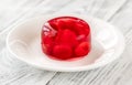 Raspberry gelatin dessert Royalty Free Stock Photo
