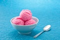 Raspberry Ice cream dessert Royalty Free Stock Photo