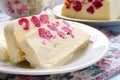 Raspberry ice-cream dessert semifreddo