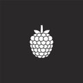 Raspberry icon. Filled Raspberry icon for website design and mobile, app development. Raspberry icon from filled fruit collection Royalty Free Stock Photo