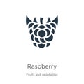 Raspberry icon vector. Trendy flat raspberry icon from fruits collection isolated on white background. Vector illustration can be Royalty Free Stock Photo