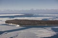 Raspberry Island in winter Royalty Free Stock Photo