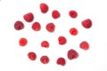 Set of Ripe raspbarry on white background Royalty Free Stock Photo