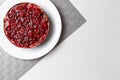 Raspberry jelly cake. Top view Royalty Free Stock Photo