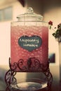 Raspberry Lemonade Drink Dispenser with love sign