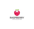 Raspberry Logo Template. Berry Vector Design