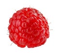 Raspberry macro on white background