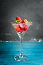 Raspberry martini cocktail Royalty Free Stock Photo