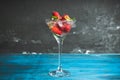 Raspberry martini cocktail Royalty Free Stock Photo