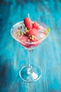 Raspberry martini cocktail Royalty Free Stock Photo