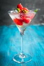 Raspberry martini cocktail Royalty Free Stock Photo