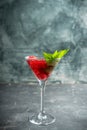 Raspberry martini cocktail