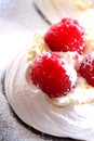 Raspberry meringue dessert Royalty Free Stock Photo