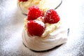 Raspberry meringue dessert Royalty Free Stock Photo